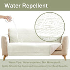 Boho Quilted Grand Sofa Couch Covers, Soft Cozy Couch Protector for 4 Cushion Couch, Pet-Friendly Couch Covers for Super LargeSofa, Oversized GrandSofa Slipcovers (Grand Sofa 88", White)