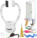 Automatic Interactive Cat Toy Rechargeable, Hanging Cat Toy, Cat Door Toy, Cat Enrichment Toys for Indoor Cats & Kitten, Doorway Electric Cat Teaser for Exercise, Boredom Relief & Fun Games