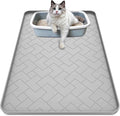 Silicone Cat Litter Mat XL for Litter Box-Extra Large Cat Litter Mat 41" X 29" to Clean, Waterproof, Urine-Proof, Non-Slip Kitty Litter Mats for Floor, Keeping the Floor Clean and Tidy（Gray）