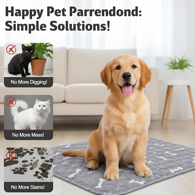 2 Pack Puppy Pads with Pheromones, Washable Puppy Pee Pads, Reusable Pads for Dogs & Cats, Leakproof & Odor Control, Non-Slip Training Pads for Home & Travel, 16"x24" (Lint Roller Included)