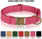 AirTag Dog Collar - Genuine Leather Dog Collar with Apple AirTag Holder and Metal Buckle - Smart GPS Tracking Pet Collars (Pink, XS, 9"-12" Neck Fit)