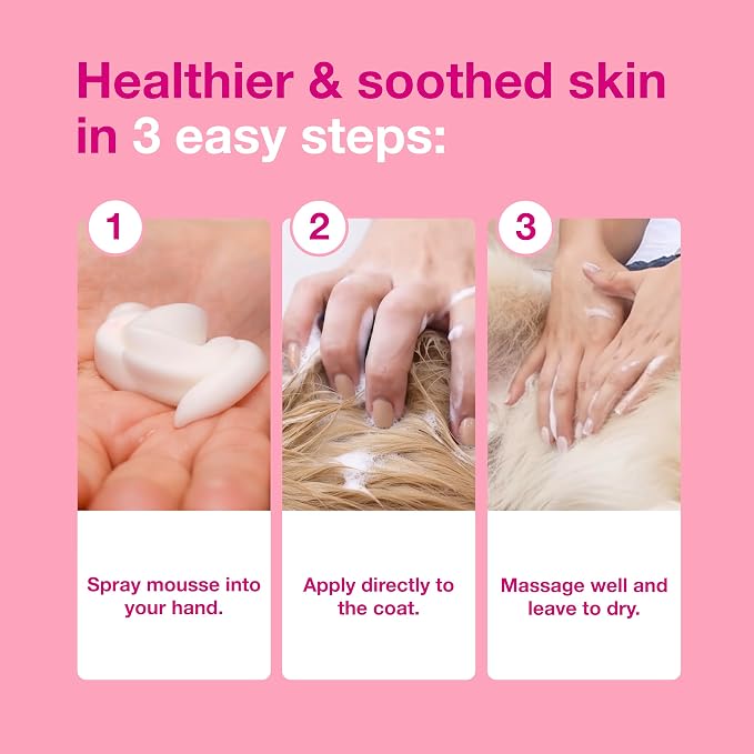 Douxo S3 Calm Itch Soothing Mousse for Dogs & Cats | Helps Support Itchy, Irritated or Allergic Skin, Soothing Dog Skin Allergies - Itch Relief for Dogs, 5 fl oz