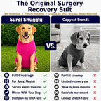 SurgiSnuggly Veterinary Invented Dog Surgical Recovery Suit for Female Spay, Male Dogs Neuters Onesie,Cone Alternative,The Onesie Bodysuit for After Surgery Small, Medium, Large Dogs PI XLL