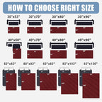 Smiry Waterproof Reversible Pet Couch Covers for Dogs | Pet Friendly, Soft Fabric, Washable Sofa Furniture Protector for Dogs Cat Kids, Checkered (68"x82", Wine Red/Wine Red)