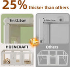 Clear Acrylic Dog Playpen Indoor, Puppy Cat Small Pet Play Pen, Easy Assemble & Disassemble Sturdy Plastic Dog Fence with Heavy Duty Door Lock (24In H, 10PCS), White