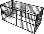 Dog Playpen 32" Height Roof | 25mm Steel Tubes, 40.8 lbs sturdy frame, rubber non-slip feet, indoor outdoor, Small Medium Dogs