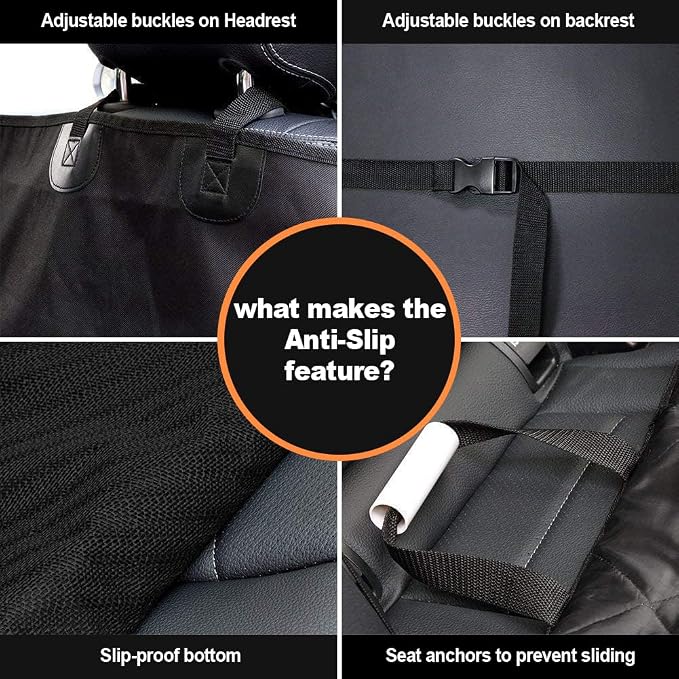 AsFrost Dog Car Seat Cover for Cars SUVs Trucks, Thicked 600D Oxford Heavy Duty Waterproof Front Car Seat Covers for Dogs Durable Nonslip Padded Pet Car Seat Protector with Side Flaps, 2 Pack | Thicked 600D Oxford,Heavy Duty, Waterproof,Durable, Nonsli...