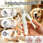 2-in-1 Dog Nail Grinder & Dog Nail Clipper for Sensitive Pets | Whisper-Quiet Claw Trimmer, with 2 LED Light & Safety Lock, Nail Clipping Collector Box, Painless Paws Grooming & Smoothing