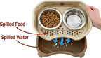 Neater Feeder Express Mess Proof Cat Bowls Elevated, No Spill Feeding Station, Stainless Steel Dishes for Food and Water, Raised Bowls for Indoor Cats, No Fatigue Whisker Friendly Dish, Cappuccino