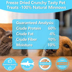 Minnows - 4 oz Freeze Dried Minnows for Cats & Dogs - 100% Natural Premium Cat Treat, Dog Treat (4 oz)