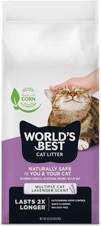 World's Best Cat Litter, Lavender Scented, Long-Lasting Odor Control, 32 lb