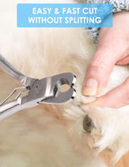 Heavy Duty Dog Nail Clippers for Large Dogs & Thick Nails (Silver) | Upgrade Wide Open Nail Trimmer Cut Like Butter, Professional Full Metal Razor Sharp for All Dogs with Thick Toenails