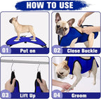 Pet Dog Grooming Hammock for Nail Trimming,Dog Restraint Hanging Harness for Nail Clipping,Dog Grooming Sling for Large Dogs with Nail Clippers/Nail File/Pet Comb,Claw Care(XXL for 90lb)