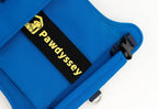 2-in-1 Dog Harness with Built-in Raincoat, Waterproof Packable Dog Rain Jacket, Reflective Adjustable Dog Rain Coat with Leash Portal, Royal Blue Harness/Bright Yellow Raincoat, X-Large