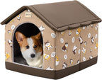 Jiupety Dog House Indoor, XL Size Indoor Dog House for Medium and Large Dog, Warm Cave Sleeping Nest Bed for Cats and Dogs, Brown