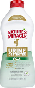 Nature's Miracle Dog Urine Destroyer Plus, Enzymatic Cleaner, 32 oz | Destroys the Toughest Dog Urine Stains, For Use on Multiple Surfaces, Safe For Pets and Home*, Fresh Scent