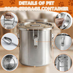 30LB Stainless Steel Dog Food Storage Container with Lid & Scoop, Large Metal Dog Food Container for Dry Pet Food, Pet Food Storage Container for Kibble, Cat Food and Treats