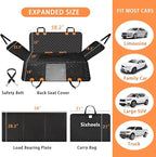Dog Back Seat Cover Hard Bottom Truck Back Seats Protector, Large Backseat Extender for Dogs, Car Pet Rear Seat Covers Waterproof Dog Hammock Travel Accessories for Truck