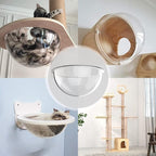 2pcs Space Clear Capsule Transparent Nest Replacement Cat Space Furniture Dome Cover Small Pets Bed Acrylic Nest Capsule Bowl Window Perch Cat Tree Cat Tower Accessories (11.8inch/30cm)