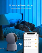 ARENTI 4MP Pet Camera P2Q, 5G WiFi 6 Indoor Security Camera, Free Phone App | Pan/Tilt, Auto Tracking, AI Human/Motion/Sound Detection, Night Vision, 2-Way Audio, Custom Zones, Timer Cruise, Sleep Mode
