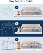 IUUI Dog Bed/Mat for Couch,Faux Rabbit Fur Pet Sofa Furniture Protector | Non-Slip&Manchine Washable,Protects Sofa from Fur & Scratches,Bubble Puff Fluffy Texture,Cozy for All Size Dogs&Cats