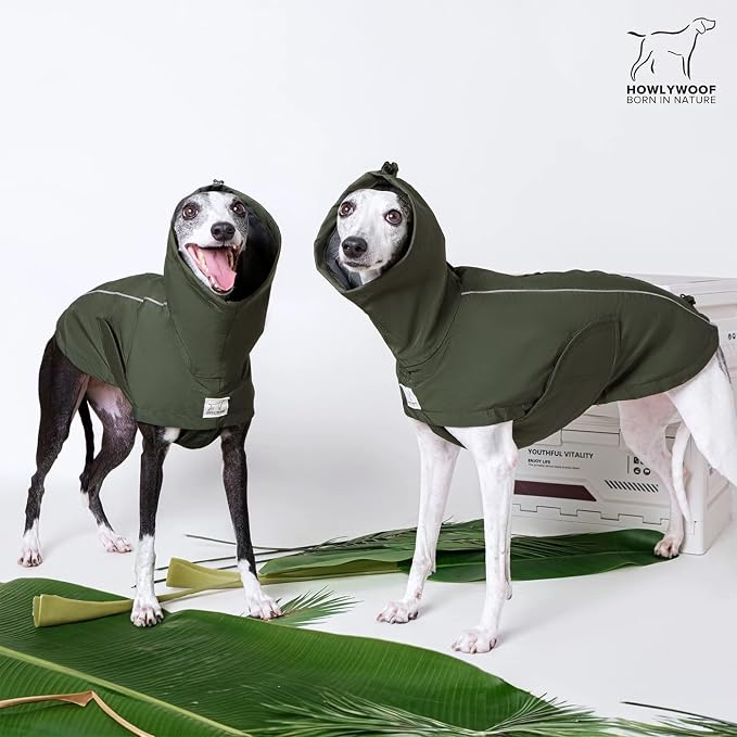 Waterproof Dog Raincoat, Hooded Raincoat for Dachshund Whippet Small Medium Large Dogs, Adjustable Dog Rain Coat Jacket (07(chest24.5-28.5, back20-23''))