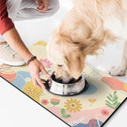 Pet Feeding Mat for Floors Waterproof Dog Mat for Food and Water Absorbent Quick Dry Non Slip mat for Cat Bowls
