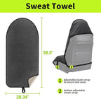 Leader Accessories Waterproof Towel Car Seat Cover, Front Bucket Seat, Grey | Universal Non-Slip, Fits Car Truck SUV, Machine Washable, For Dog & Kid, Pets, Yoga, Gym, Beach, Swimming, Outdoor Sports