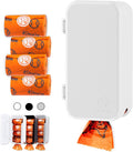 PEXTER Dog Poop Bag Dispenser - Outdoor or Indoor Pet Waste Bag Dispenser Station - Stick-On or Screw-On Wall Mount - Poop Bags Storage Outdoor Container - Includes 4 Doggie Bag Rolls (White)