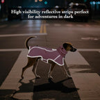 Reflective Dog Raincoat, Windproof & Waterproof Dog Rain Jacket, Adjustable Hooded Pet Poncho with Leash Hole for Small, Medium, Large Dogs(S-2XL) (Pink, Medium)