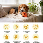 Durable Frozen Dog Chew Toy for Aggressive Chewers,Interactive Treat Dispensing Toy for Crate Training & Anxiety Relief,Food-Grade Nylon, Coffee Wood Fiber, Easy to Clean,For Medium & Large Dogs