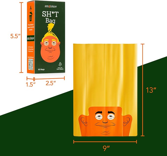 Dog Poop Bags Rolls, Unscented, Leakproof, Stable Genius, 60 Bags | The original viral bag — 4 pet waste refills, 15 per roll, easy tear-off. Unscented, 4 Rolls