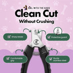 Pet Nail Clippers by Girl With The Dogs, Nail Clippers for Grooming and Claw Care for Cats/Dogs (Small)