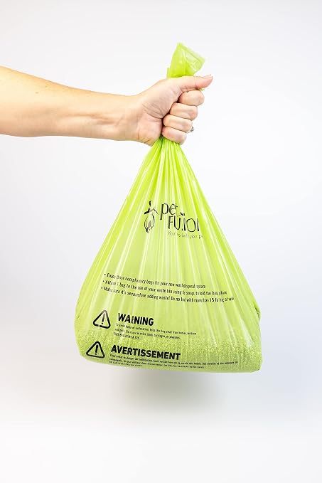 PetFusion Replacement Waste Bags, Litter and Outdoor Disposal, Leakproof | Holds over ten pounds without tearing, fits indoor and yard use, works well for cats and dogs alike every day, vet approved