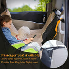 VIVAGLORY Dog Car Seat Covers, Hammock Seat Cover Mesh Visual Window with Extra Strap & Buckles, Waterproof & Nonslip Car Back Seat Cover Convert to Bench Seat Cover & Trunk Liner, Heather Khaki S | Seat Cover for Car Suv & Truck, Back Backseat Split H...