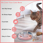 Interactive Cat Treat Puzzle Enrichment Toys, Light Pink | Cat Puzzle Feeder, Slow Feeder, Food Maze, Mental Stimulation Foraging Toys, for Indoor Cats and Kittens