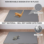 Cat Litter Box Mat, 47" x 35" Extra Large Silicone Cat Litter Mat | Waterproof & Washable Kitty Litter Catcher Matt, Soft on Paws Non-Slip Easy to Clean Reduces Litter Tracking for Indoor Cats