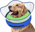 Supet Raised Inflatable Dog Cone Collar to Stop Licking, Soft Dog Cone Alternative for Small Medium Large Dogs, Doggie Donut Collar After Surgery