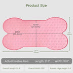 PWTAA Dog Food Mat Anti-Slip Silicone Dog Bowl Mat Thicker Pet Placemat Waterproof Cat Feeder Pad with Raised Edge Puppy Kitten Feeding Mats Suitable Small Medium-Sized Dogs Cats Eating Tray