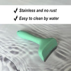 Pet Deshedding Tool with Curve Blade, Cat Grooming Brush, Tight V-shaped Teeth Shedding Comb for Cats and Dogs (Green, Small)