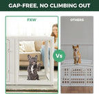 FXW AuraSpace Clear Acrylic Indoor Dog Playpen, 30" H, 16 Panels, White | Open View, Modern Home Fit, No Climbing Bars, Tool-Free Setup, For Small & Medium Dogs