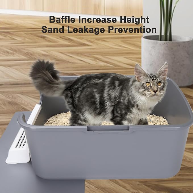 Sfozstra Enclosed Cat Litter Box: Odor Control Leak Resistant Design | Pull Out Tray /Top & Front Entry / Reduced Litter Tracking / Spacious Cat Room / Easy Maintenance / for Cats Under 8 Lbs