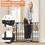 Baby Gate No Drilling, 29"-40" Dog Gate Indoor for Stairs & Doorways | Auto Close, Pressure Mounted Adjustable Pet Gate Indoor, Easy Walk Through Child Gate for Baby & Pet Stroller Friendly, Black