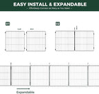 FXW MiniPaws Dog Playpen, Indoor, Yard & RV Camping, 20" H, 32 Panels | Portable, Expandable Layout, Tool-Free Setup, For Puppies & Small Dogs