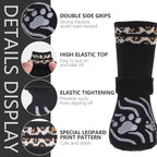 EXPAWLORER Dog Socks for Hot Pavement to Prevent Licking Paws, Non-Slip Dog Grippy Booties Shoes for Hardwood Floors, Traction Control Boots & Paw Protectors for Small Medium Large Senior Dogs Black S