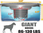 Stainless Steel Dripless Water Bowl with Tritan Plastic Lid, Holds 1 Gal, Reduces Spills & Trails Up to 85%+, Water Bowl for Giant Breed Dogs (86-130 lbs), The Original Slobber Stopper