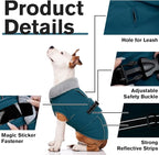 Lelepet Dog Coats for Large Dogs Waterproof Dog Jacket with Adjustable Fit | Winter Jacket Reflective Pet Fleece Vest Windproof Cold Weather Coats with Adjustable Buckle & Leash Hole, Dark Green, XL