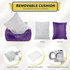 BurgeonNest Dog Car Seat for Small Dogs & Cats Under 25 lbs, Purple