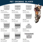 7FC Pet Dog Grooming Detachable Ceramic Blades, 1/8" (3.2mm), 2 PCS | Compatible with Andis, Compatible with Oster A5, Compatible with Wahl KM10 Clippers