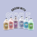 Bubble Bros. Whitening and Brightening Dog Shampoo for All Coats, 1 Gallon | 12:1 Concentrate, Brightens All Coat Colors, Restores Shine and Moisture, Vanilla Scent, Pet Grooming Wash, Groomer Grade